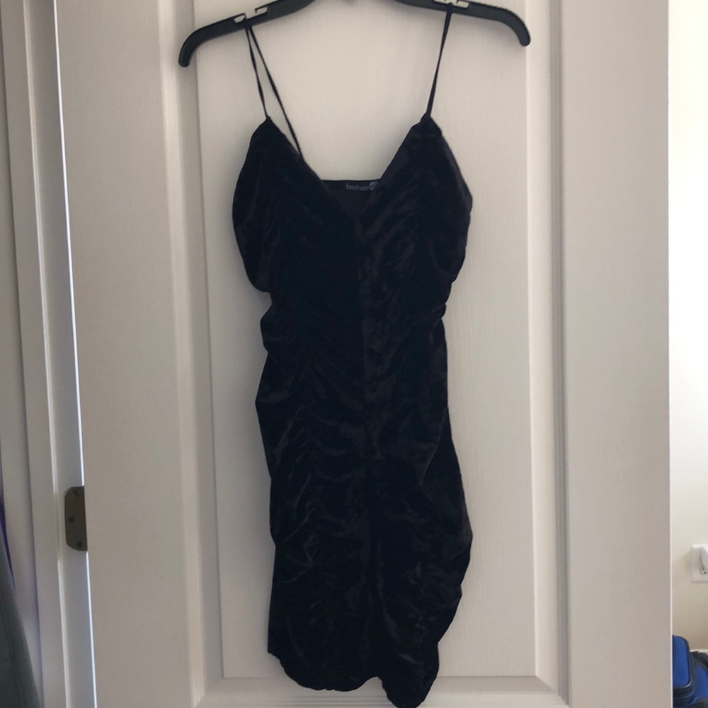 Black velvet dress